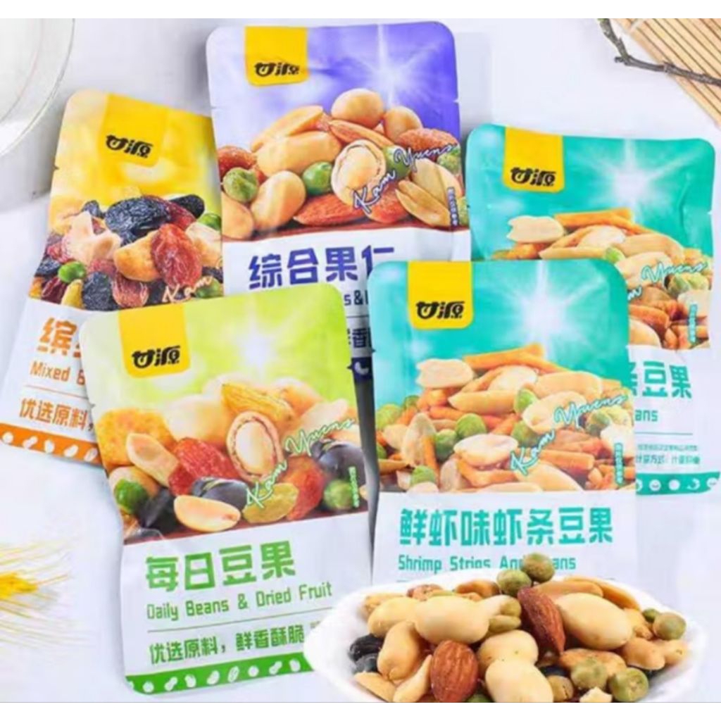 

HALAL KACANG MIX SHRIMP STRIP/ MIXED BEANS N DRIED FRUIT 25GR x 10PCS