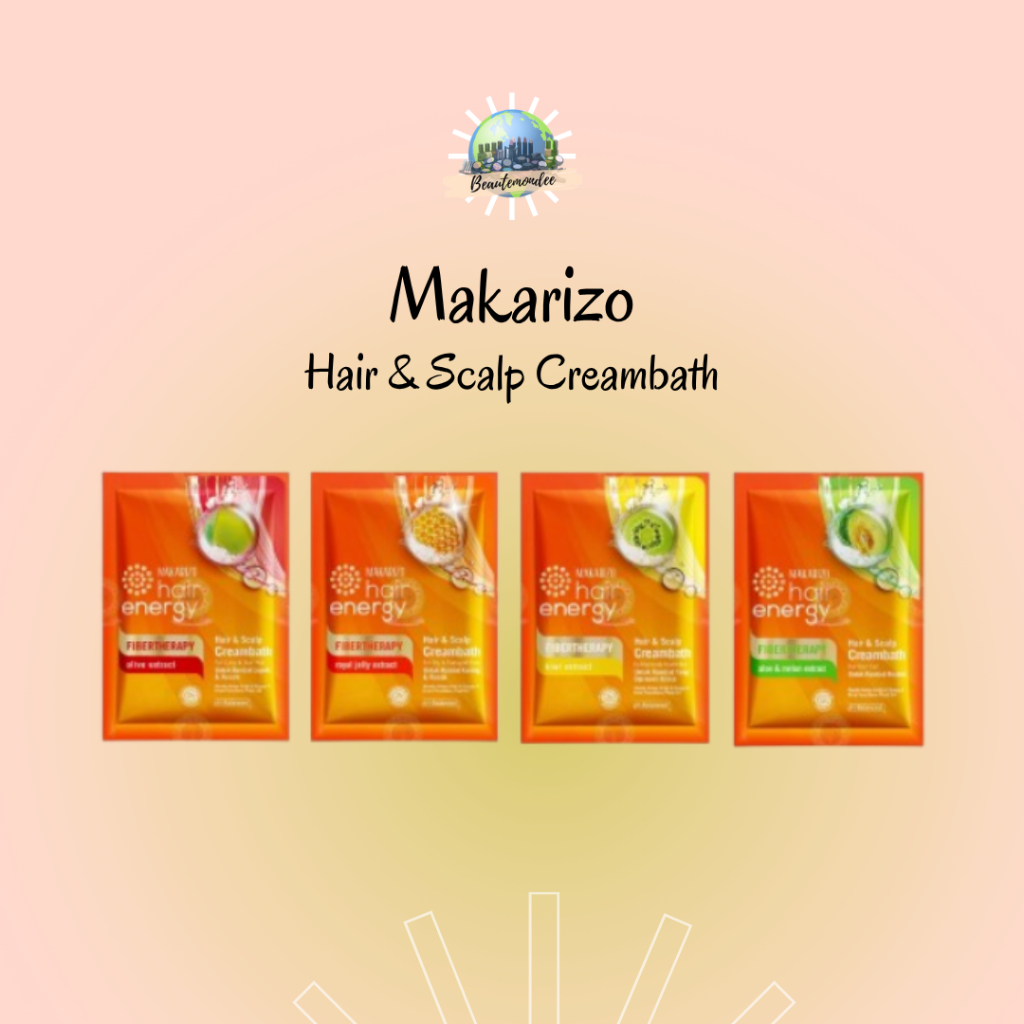 MAKARIZO Hair Energy Fibertherapy Hair & Scalp Creambath 15g / 30g / 60g / masker rambut makarizo