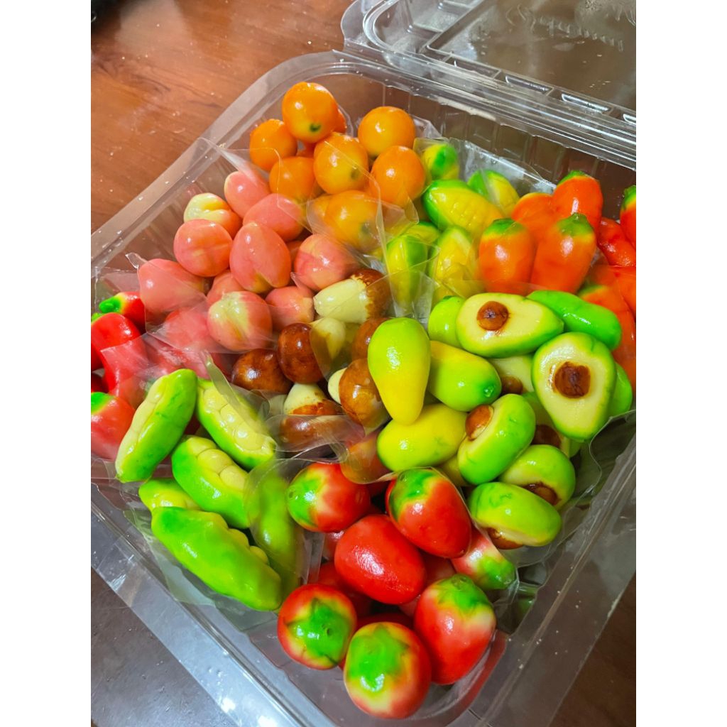

Suguhan Tamu Arisan Pengajian Kue Lukchup viral dessert Thailand Fantasi Buah Mini isi 120