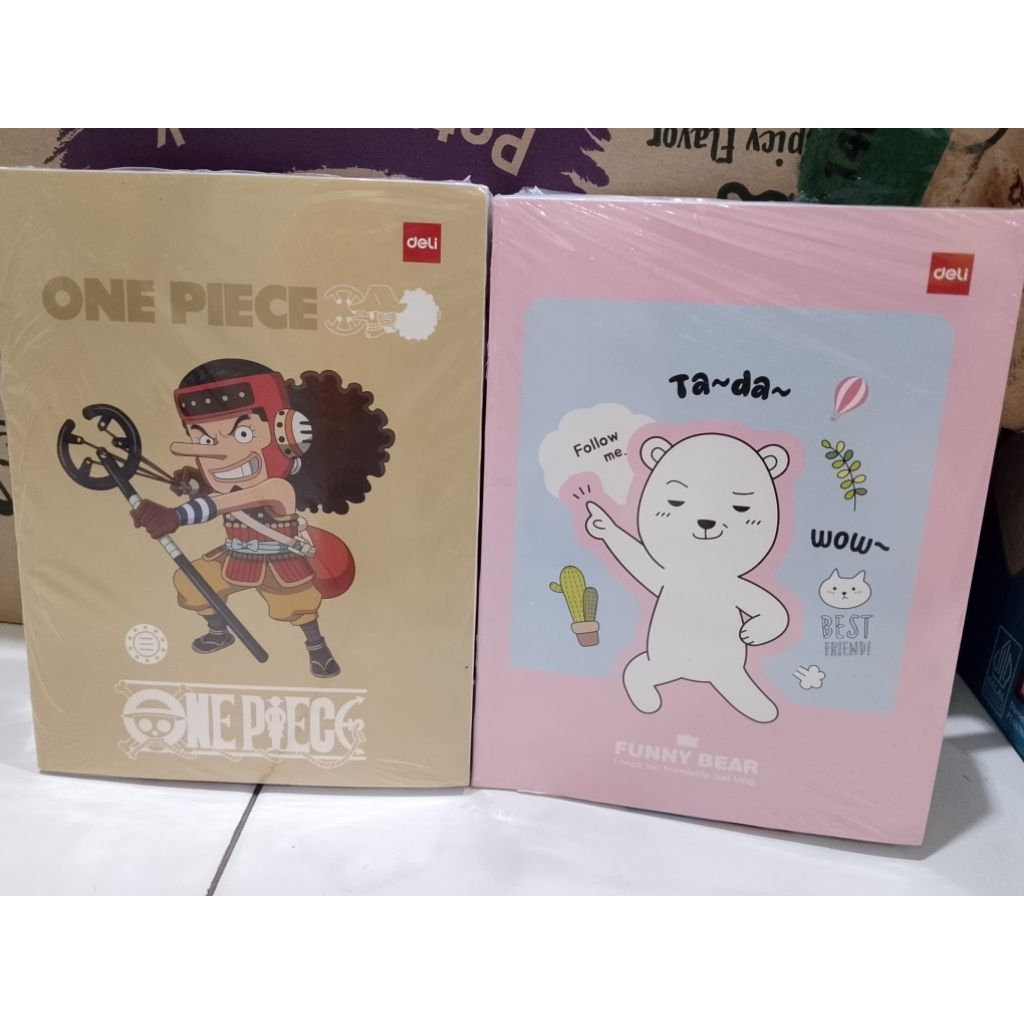 

Buku tulis sekolah Deli 38 lembar (1 Pack 10buku) - One Piece / Funny Bear DELI