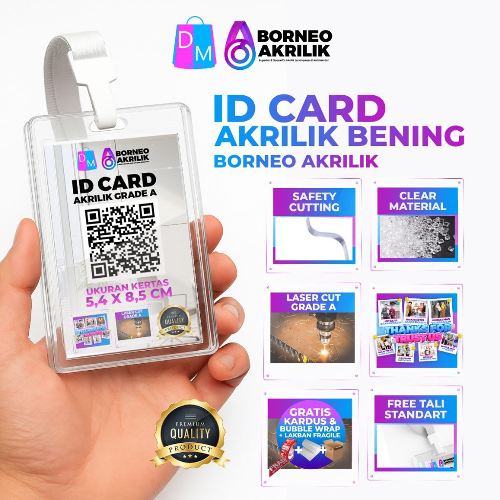 

ID CARD AKRILIK KARTU PENGENAL AKRILIK KARTU IDENTITAS AKRILIK BAHAN AKRILIK ID CARD KANTOR PERLENGKAPAN KANTOR ALAT TULIS KANTOR LANYARD BORNEO AKRILIK DILEMASHOP AKRILIK LEMBARAN HRD PERLENGKAPAN EVENT BANNER STANDING BANNER AKRILIK LEMBARAN