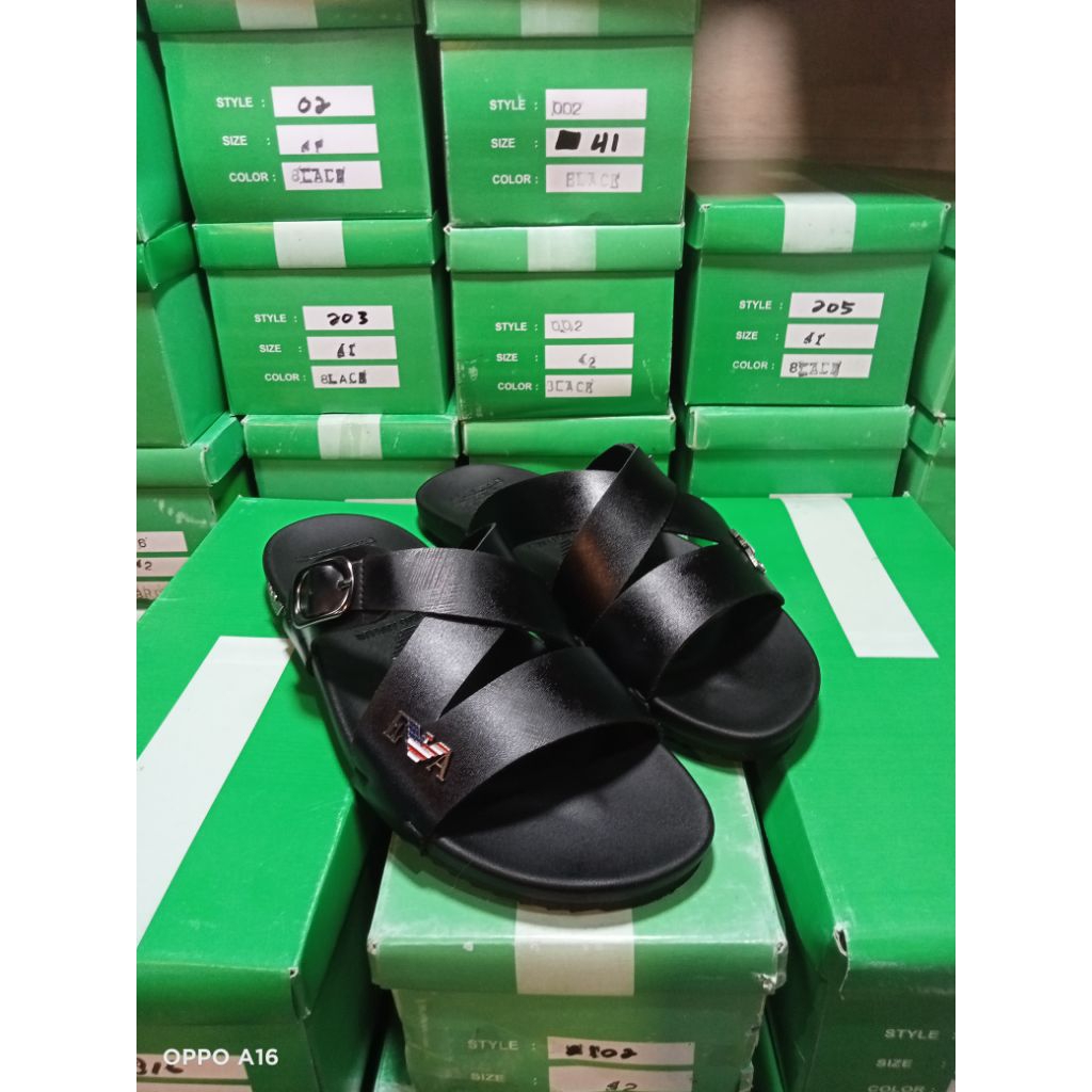 sandal slop pria sendal emporio armani premium