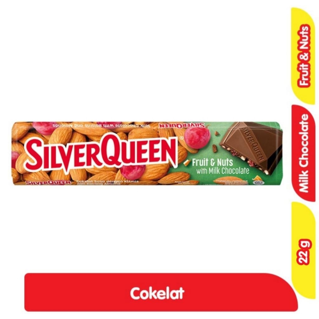 

SILVERQUEEN COKELAT SUSU BATANG FRUIT & NUTS 22 G
