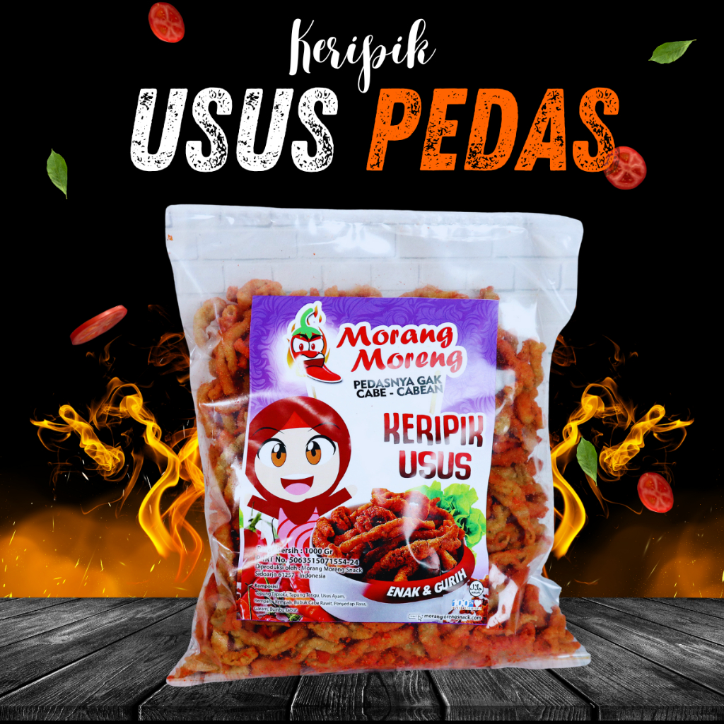 

Kripik Usus Pedas 500Gr Crispy Viral Morang Moreng / Keripik Usus Krispi Aneka Rasa