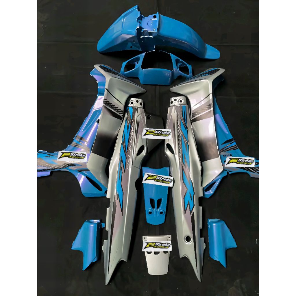 Fullset Body Halus Fizr 2004 Custom Silver Biru Lembayung Ungu Body Set Yamaha F1zr Silver Biru Lemb