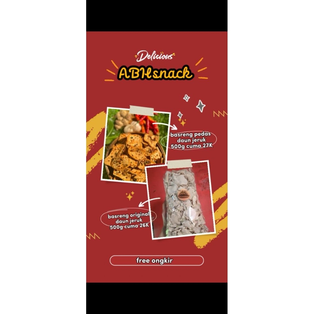 

BASRENG VIRAL BANDUNG PEDAS DAUN JERUK 1/2 (500gram) snack cemilan