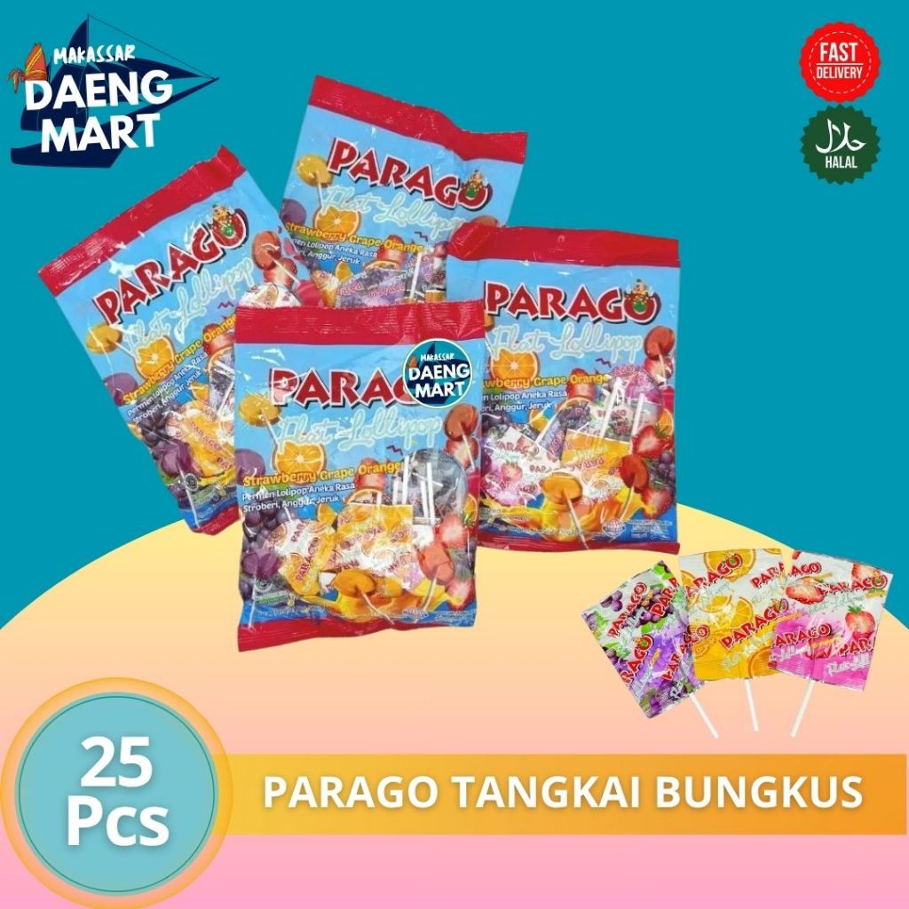 

Permen Lolypop Parago flat Lollipop isi 25 Pcs