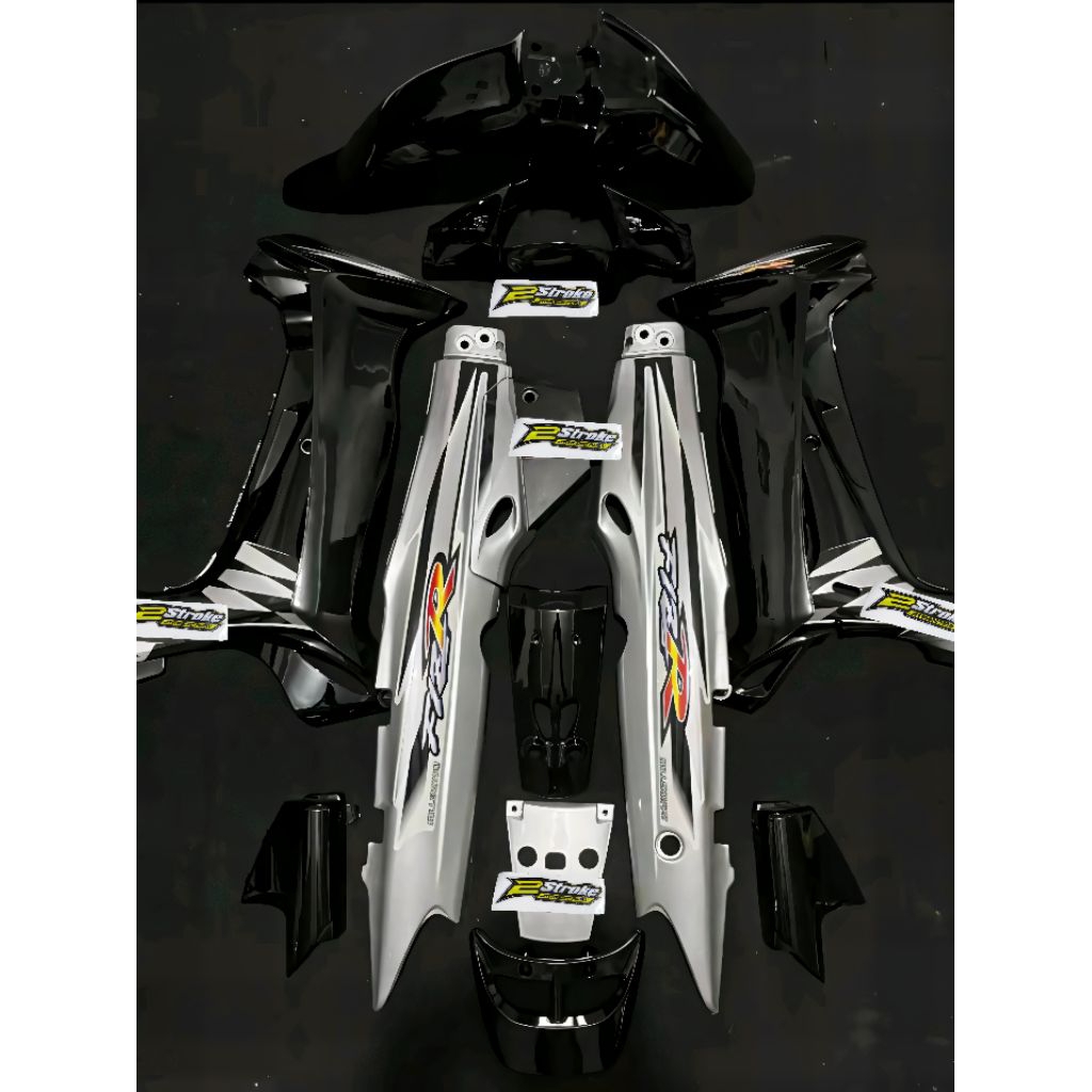 Fullset Body Halus Fizr Millennium Hitam Silver Body Set Yamaha F1zr Millennium Hitam Silver