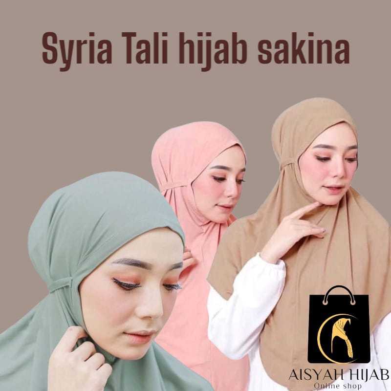 HIJAB INSTAN BERGO TALI SIZE L JERSEY PREMIUM HIJAB BERGO MARYAM TALI BELAKANG