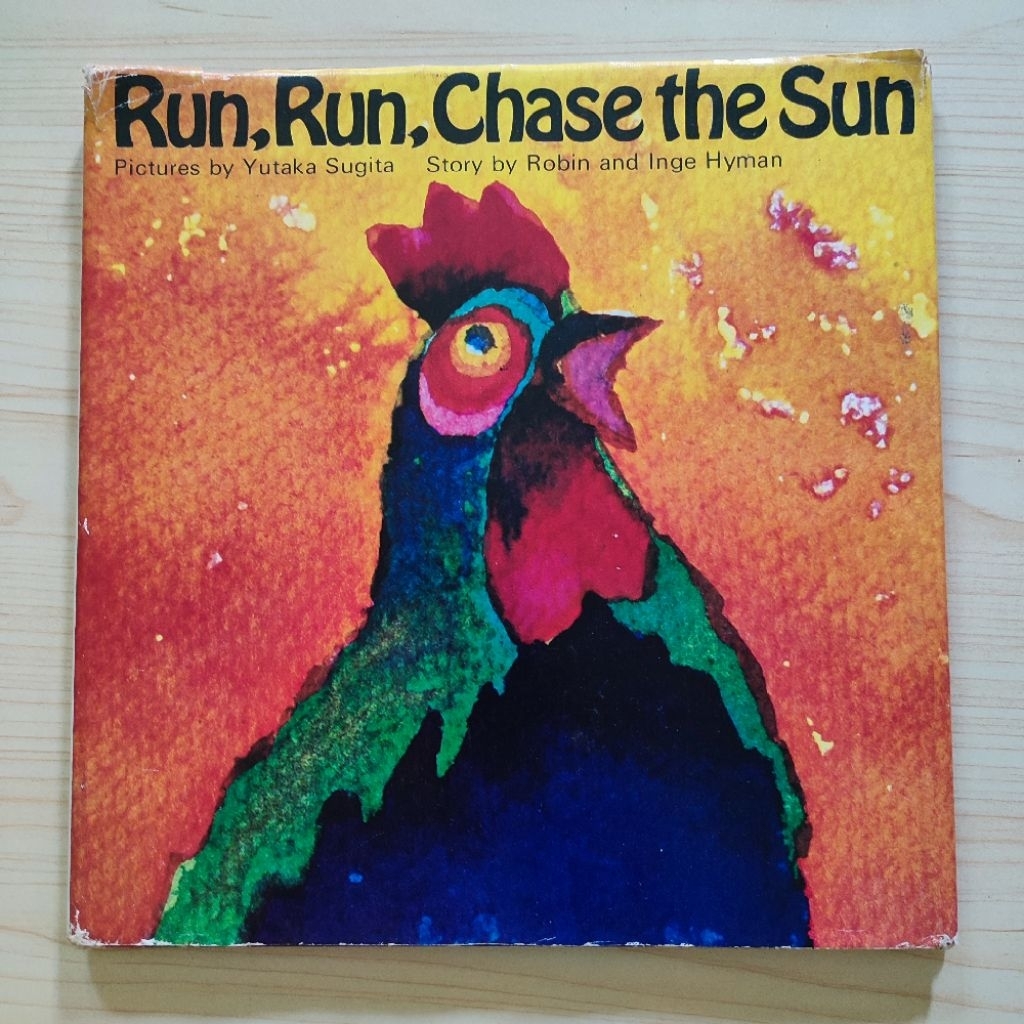 buku klasik langka anak  run, run, chase the sun pictures by yutaka sugita and story by robin and in