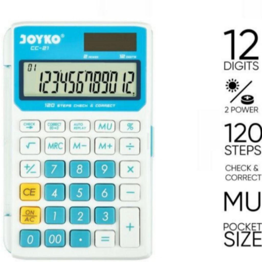 

12 Digit Check Calculator Blue Colour Kalkulator Twelve Digits Correct