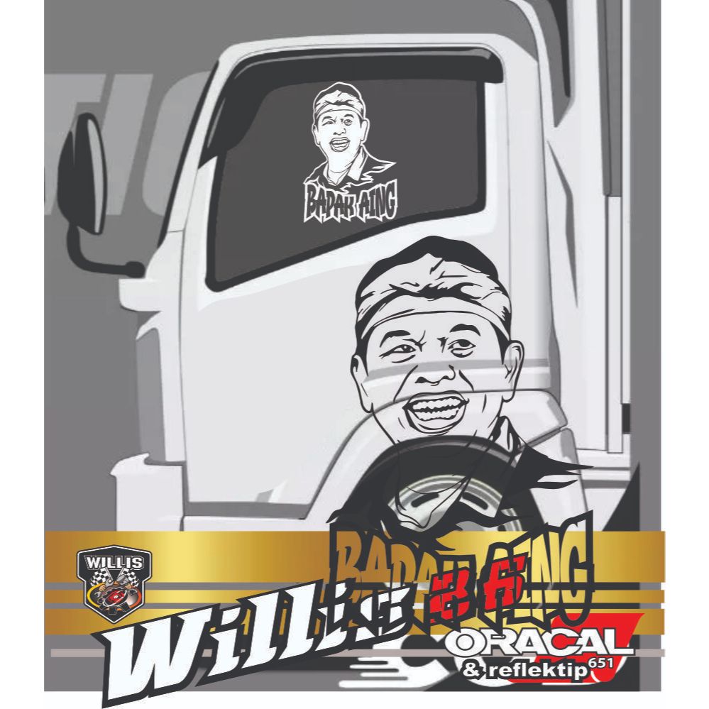 NEW) siluwet wajah KDM KANG DEDI MULYADI BAPAK AING mobil stiker cutting sticker cod cocok di aplika