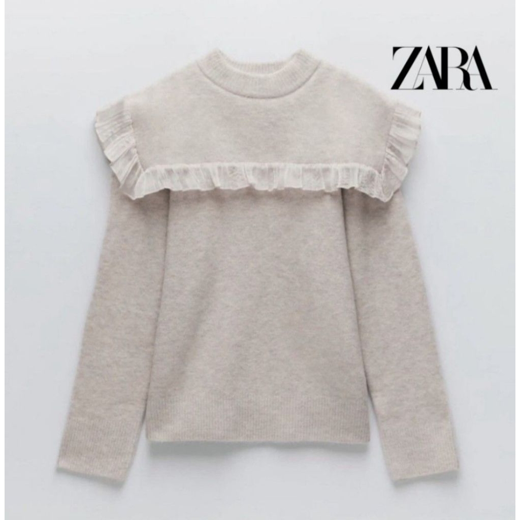 Zara* Ruffle Sweater