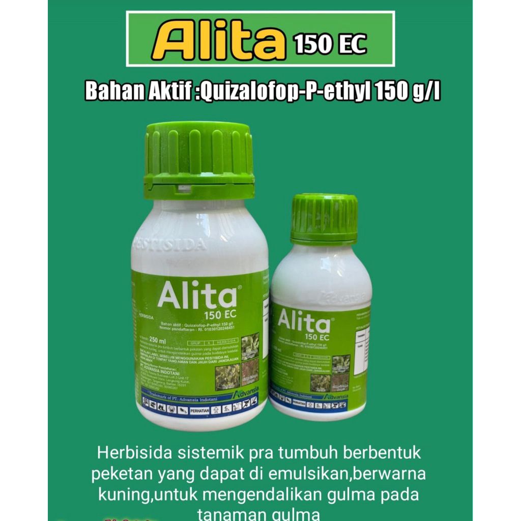 alita herbisida 150ec 250ml obat rumput propaquizafop 150ec bukan agil 250ml