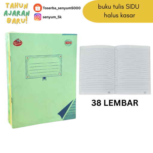 

SIDU buku tulis halus kasar 38 lembar