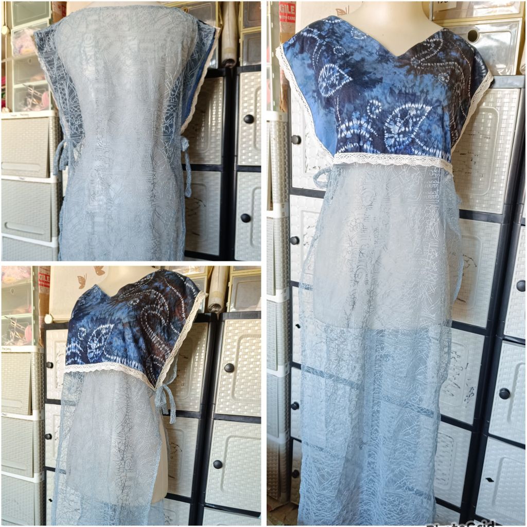 Long vest luaran kondangan mewah bahan halus tali samping/cardigan panjang mewah