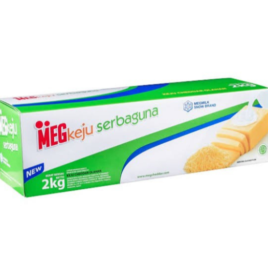 

Keju Meg Cheddar HIJAU serbaguna - Keju 2kg !!