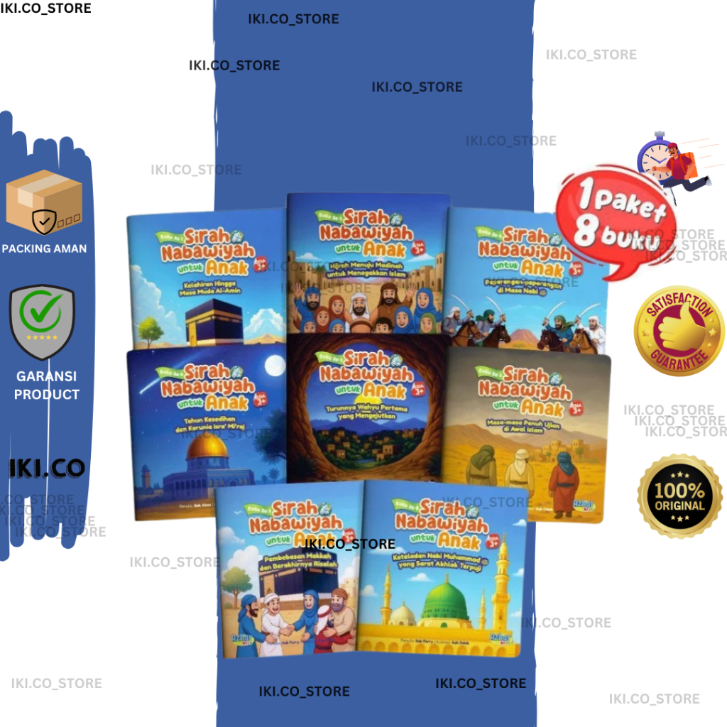 Sirah Nabawiyah untuk Anak Isi 8 Jilid | Lengkap Dengan Ilustrasi Full Color