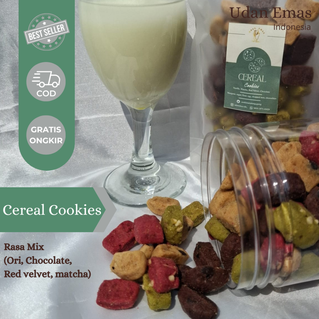 

Udan Emas.idn - Mix Cereal Cookies I Cookies Bites I Mini Cookies I Cereal Cookies Premium