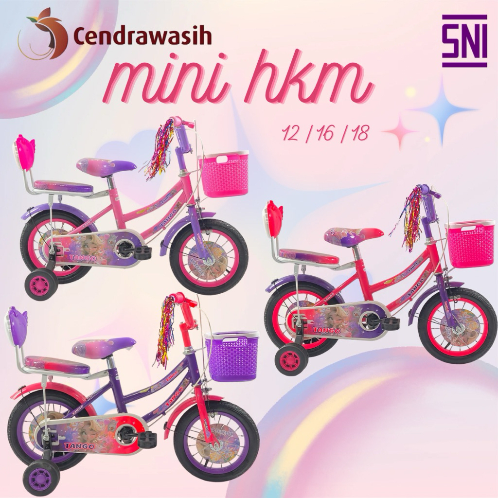Sepeda Anak Perempuan Mini HKM 12 16 18 inch Tango Bike