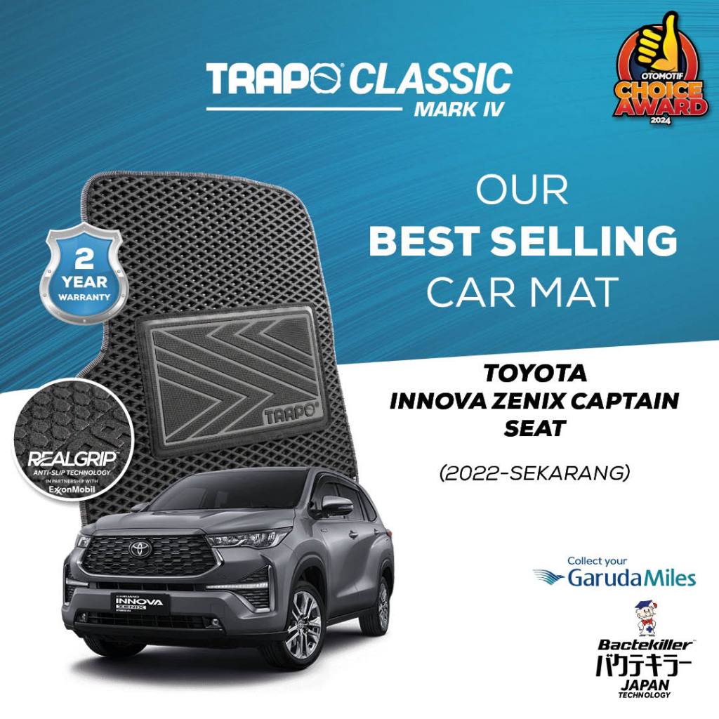 Karpet Mobil Trapo Classic Mark IV Toyota Innova Zenix Captain Seat (2022-Sekarang)