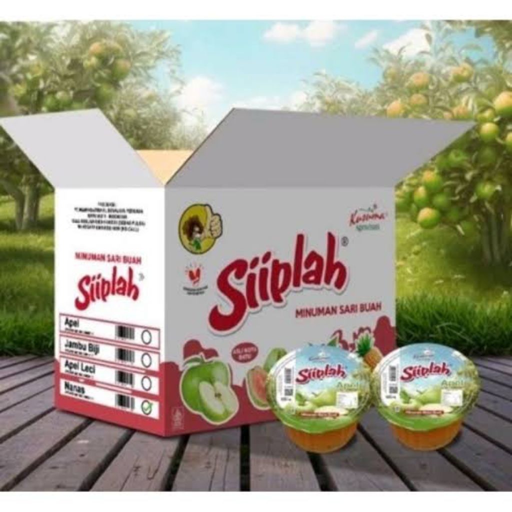 

Minuman sari buah SIIPLAH kemasan gelas 120 ml per karton isi 32 cup