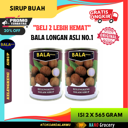 

2 Kaleng Bala Longan Isi 565 Gram | 100% Original Kelengkeng Sirup