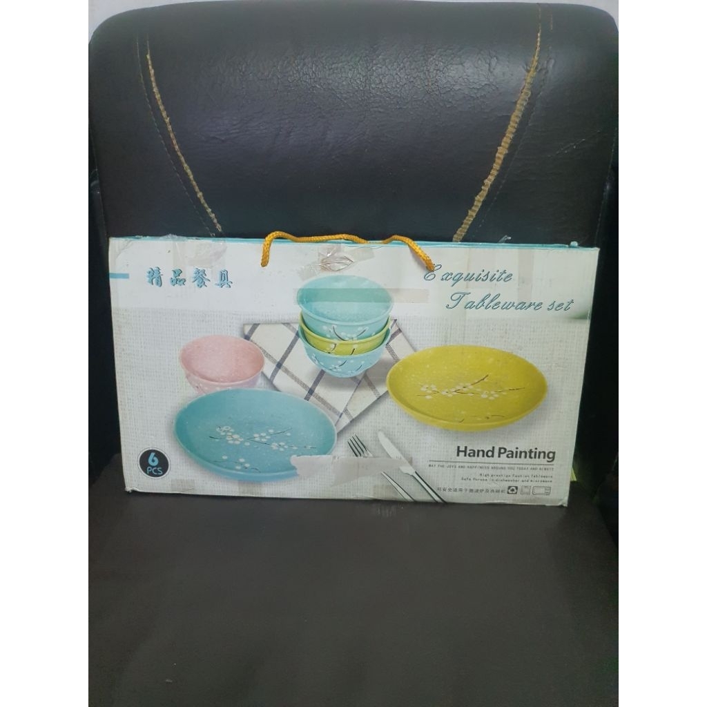 Promo Dijual!!! Piring Gelas Keramik Set 6Pcs