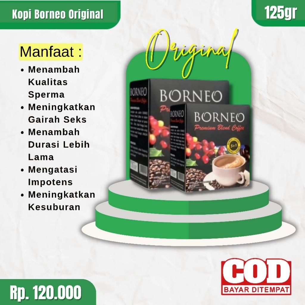 

Kopi Borneo Original Produk 100% Untuk Meningkatkan Stamina Vitalitas Pria isi 5 Sachet