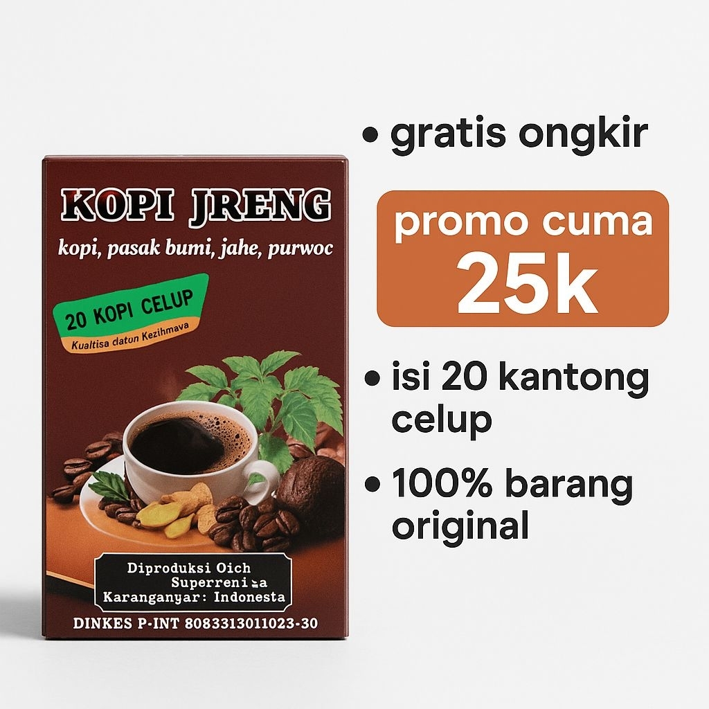 

kopi jreng kopi celup isi 20kantong stamina herbal pria