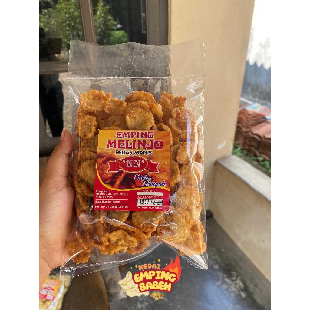 

Emping Melinjo Matang Rasa Pedas Manis (Berat 180 gram) - 100% Terbuat Dari Melinjo Asli