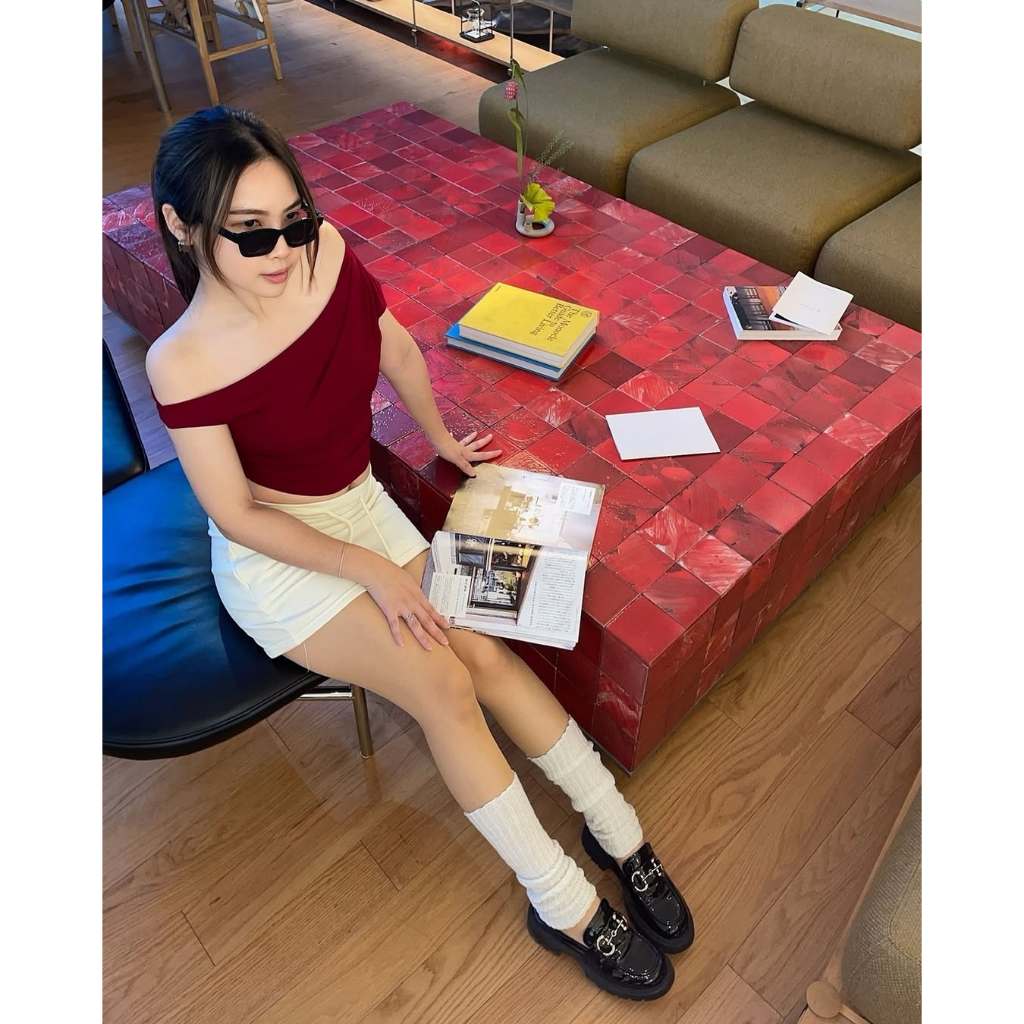 Angel Top Sabrina Atasan One Shoulder