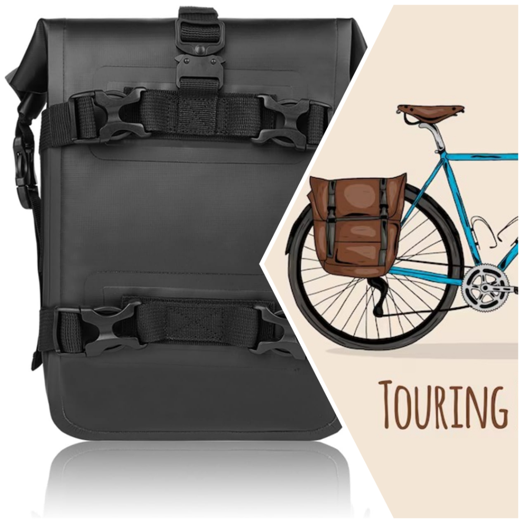 Tas Touring carrier pannier Samping sepeda anti air / Moyama Tas Motor Touring Samping Frame Crash B