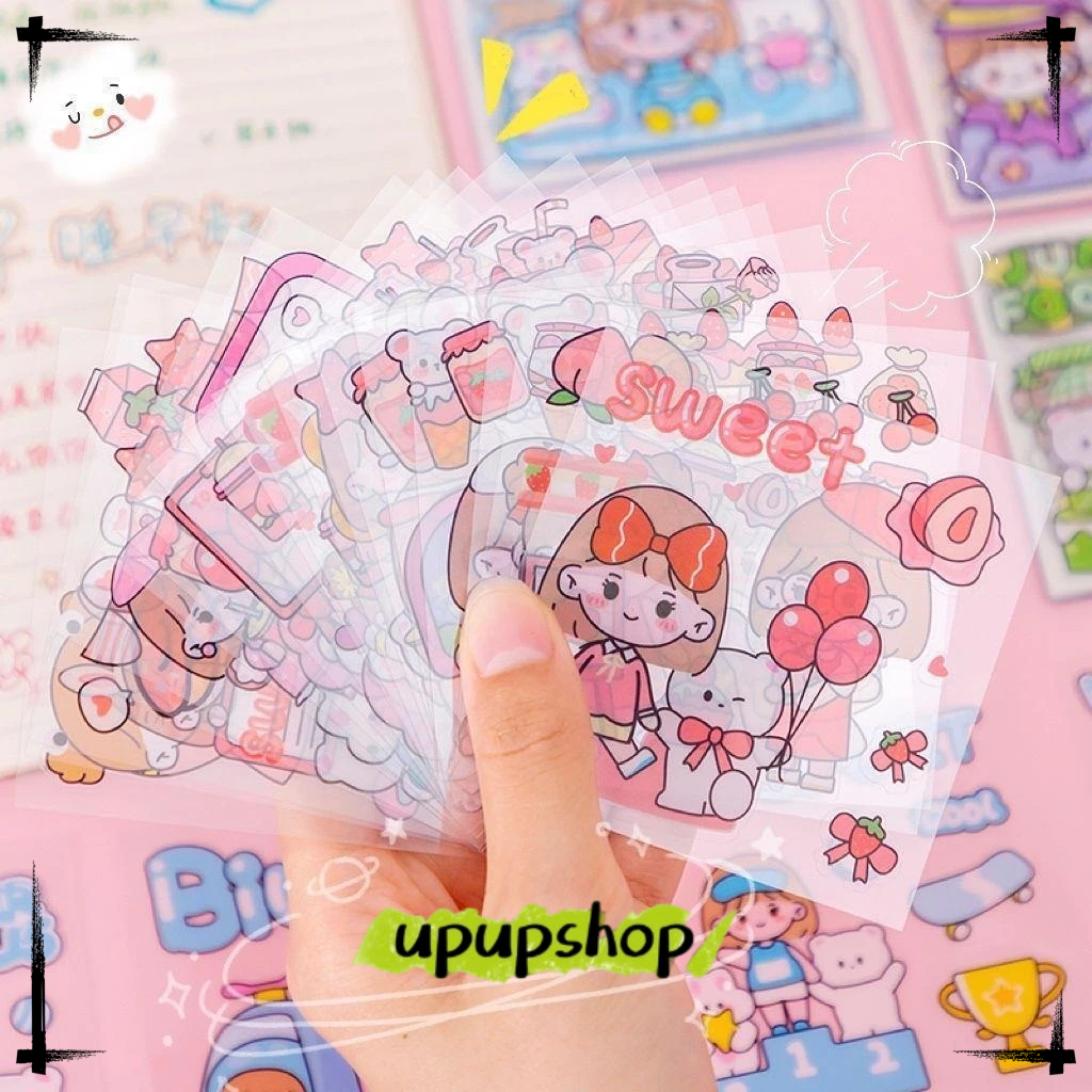 

(Jual Satuan)Stiker 2D Motif Kartun Korea Lucu Anti Air /Dekorasi Handbook Scrapbook DIY