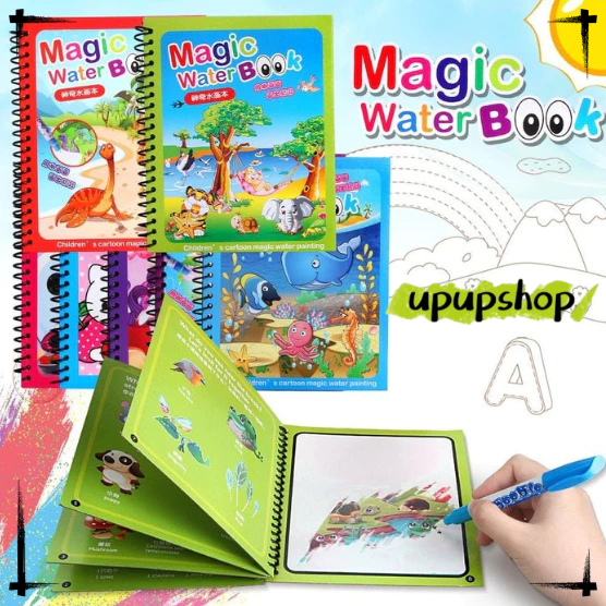 

Magic Water Drawing Painting Book Buku Gambar Mewarnai Edukasi Stationery