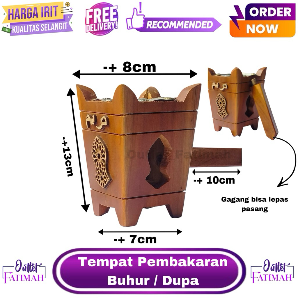 Tempat Bukhur Dupa Kayu | Mabkhara | Prapen Kayu