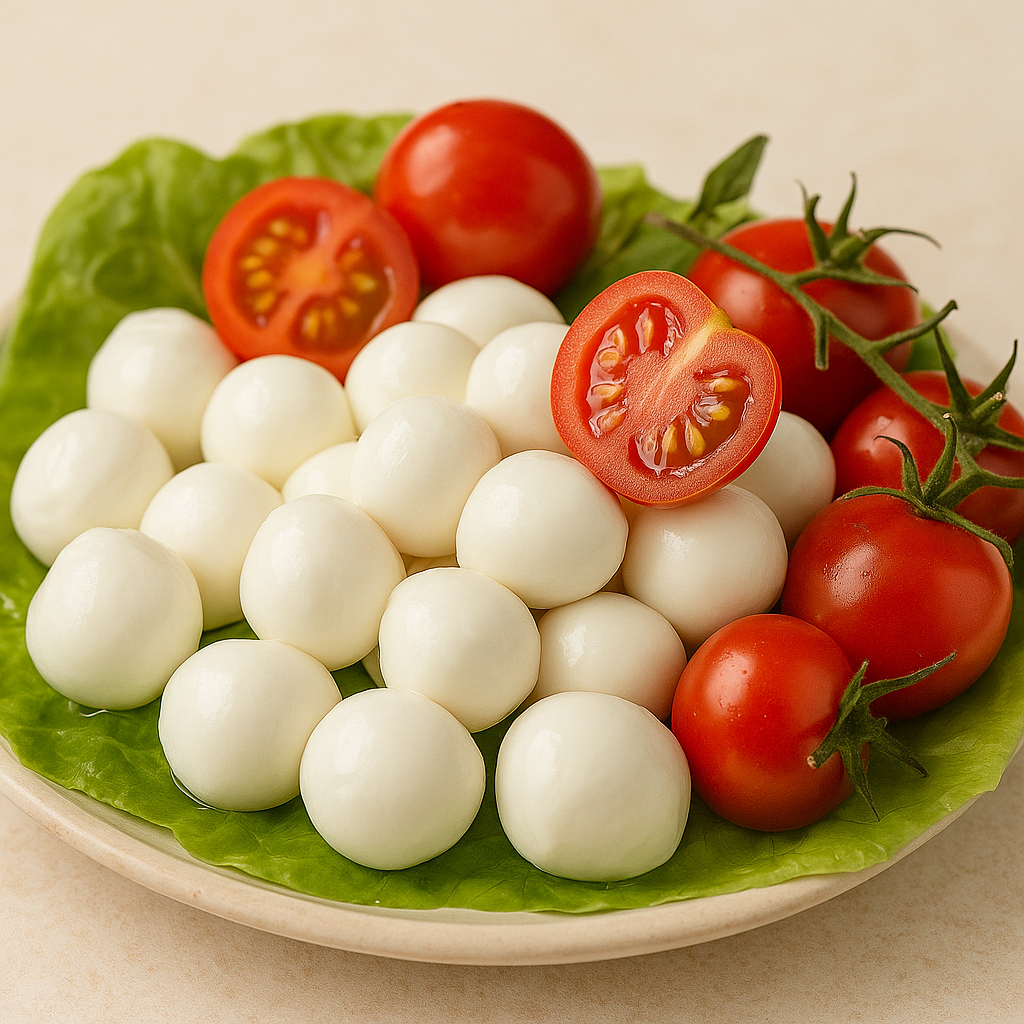 

Ciliegine di Mozzarella 35gr - 1 Bag = 500gr