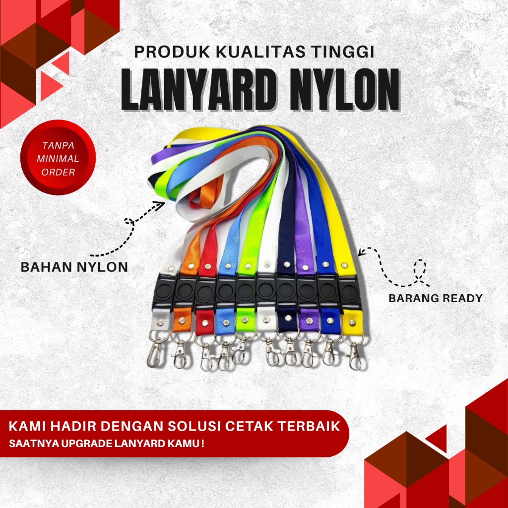 

Tali Lanyard Nylon | Tali ID Card | Gantungan ID Card Berkualitas
