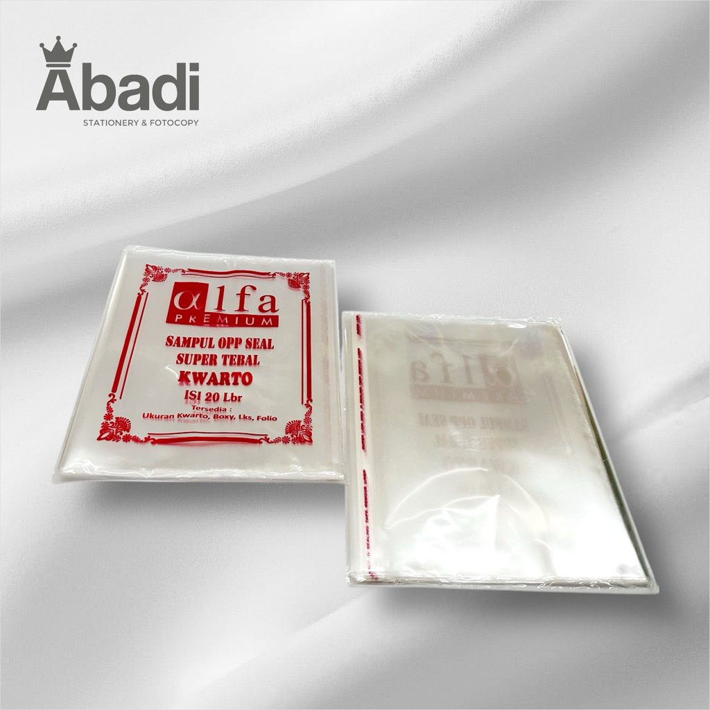 

Sampul Buku Plastik Opp KWARTO Isi 20 lbr