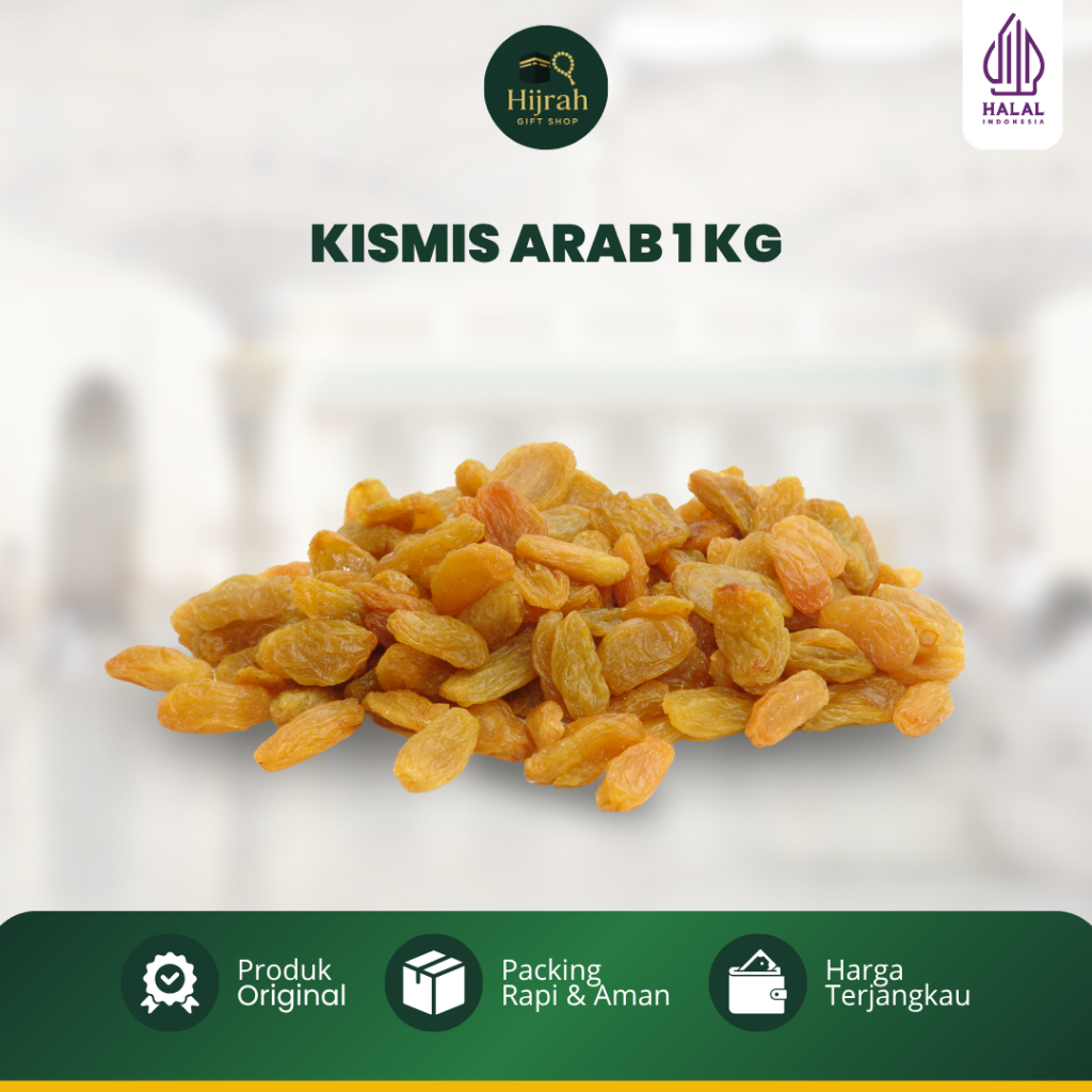 

Kismis Arab 1 Kg Anggur Kristal Warna Emas Rasa Manis Oleh Oleh Haji dan Umroh