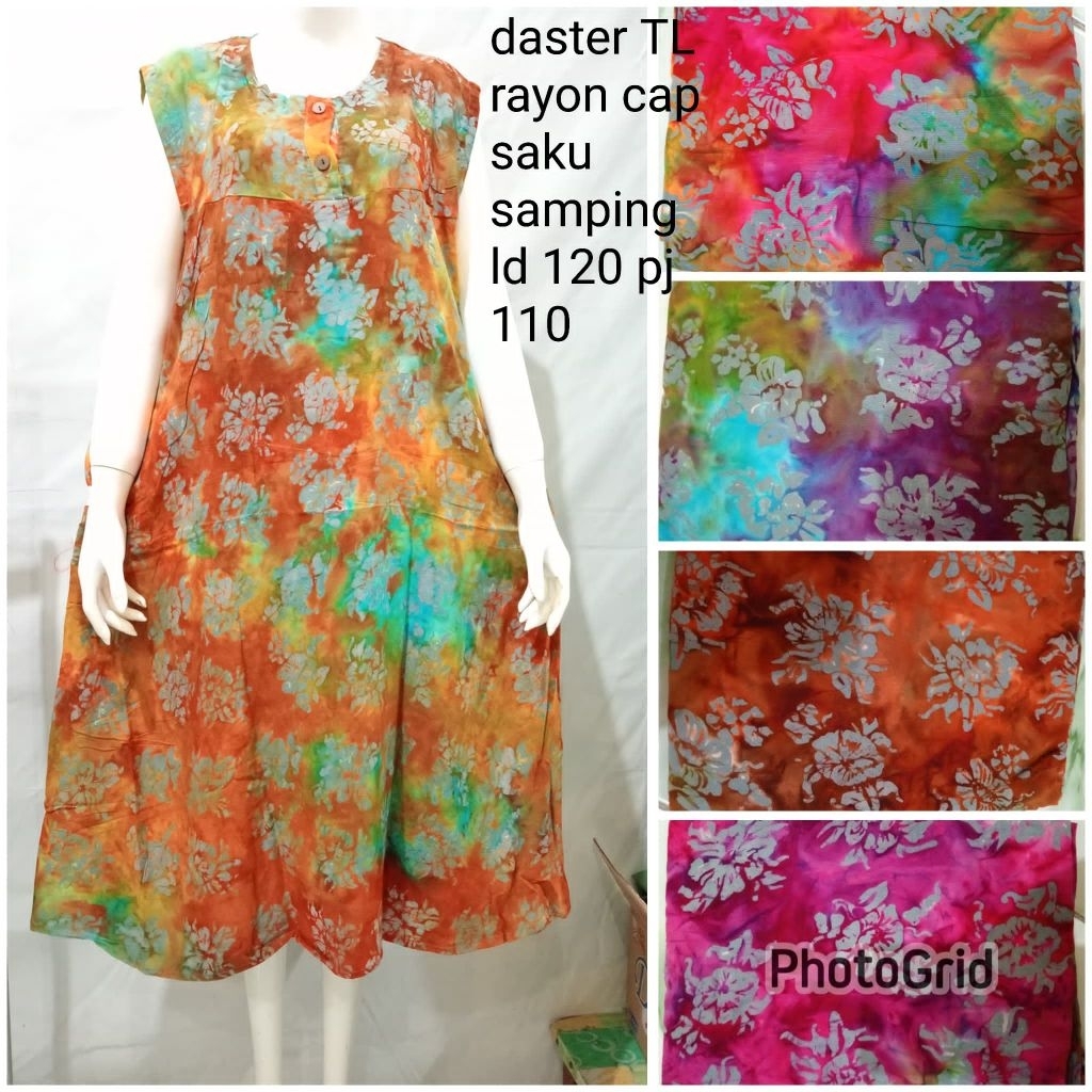 Daster Pendek Tanpa Lengan/Daster Cap