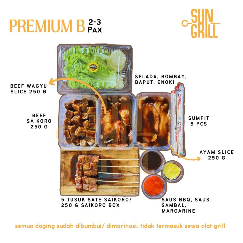 

Premium B Paket Daging Bbq Siap Grill
