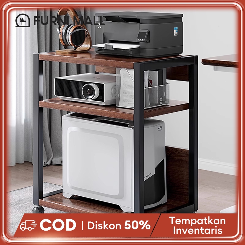 Rak Troli Susun Rak Roda Rak Besi Serbaguna Rak Jualan Metal Rak Besi  6 Susun Multifungsi