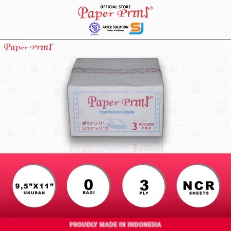

Paperpryns Kertas Continuous Form 3PLY NCR 9,5" x 11" (FULL)