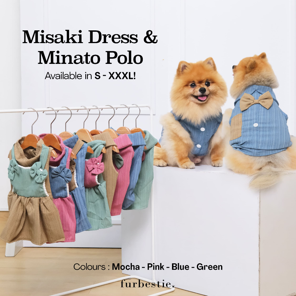 Furbestie by Pomapoo - Baju Kucing dan Baju Anjing Misaki Dress Dan Minato Polo