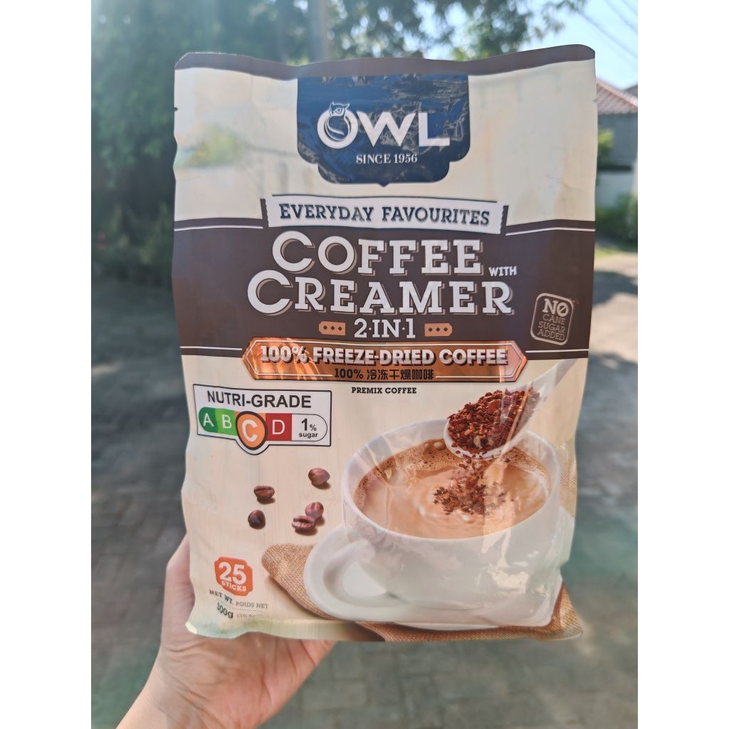 

owl coffee cremer 2in1