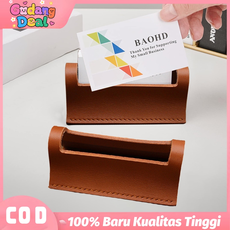Tempat Kartu Nama Kulit Holder Minimalis Untuk Meja Kerja Kantor Perlengkapan Kerja