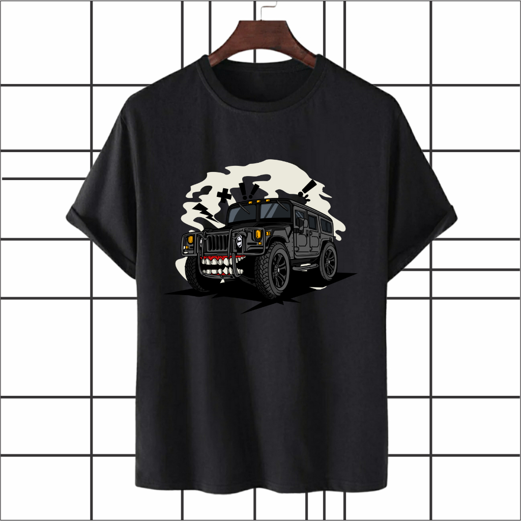 NBSC - Baju Kaos Hardtop Hitam / Kaos Distro 100% Katun Combed RJ 003