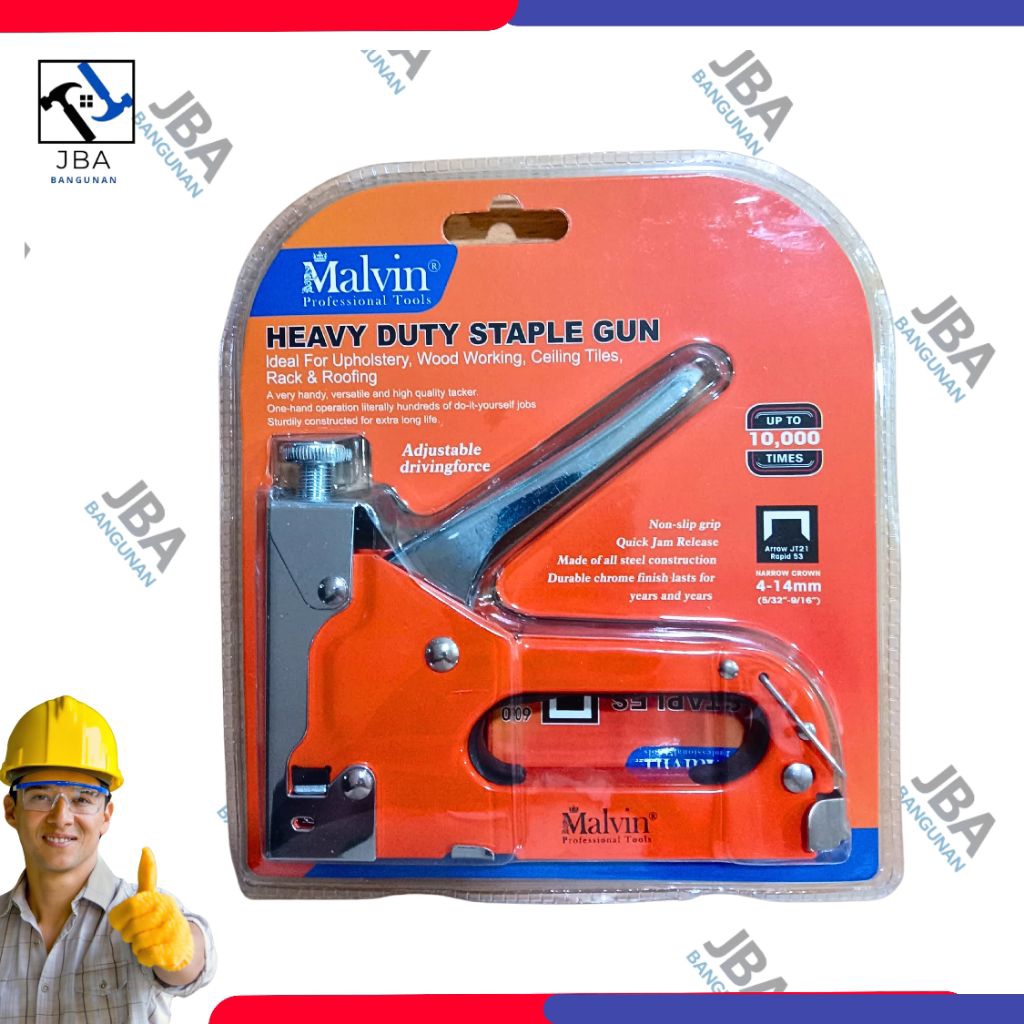 

Staples Gun Malvin/Gun Staples Malvin/Gun Staples/Heavy Duty Staple Manual/Staple/Staples kayu/Staple triplek/Staples kardus
