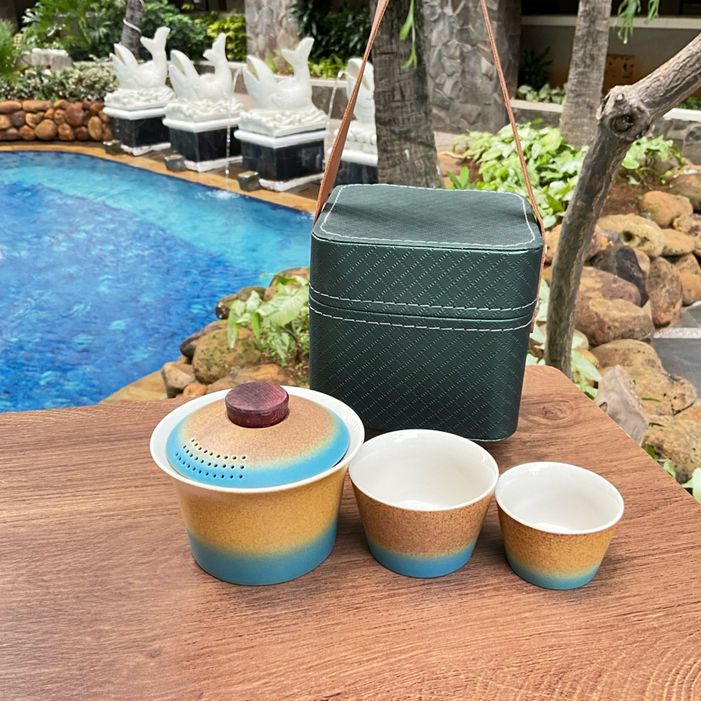 

[Ailive] Hampers SHADOW GLOW Tea Set Kado Murah Keramik Box Kotak Premium Gift Unik Gradasi Cantik